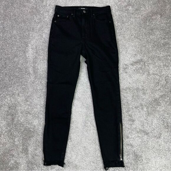 GRLFRND Kendall Jeans Women's 25 Black Skinny Ankle Zip High Rise Denim Stretch - Picture 1 of 15